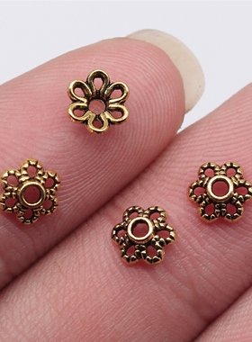 100个/包 5x5mm 多色锌合金材质 DIY饰品配件花托 ABD-C13029