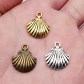 ABD 20个 C10125 多色锌合金材质 贝壳吊坠 包 18x15mm