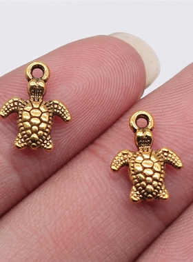 20个/包 10x13mm 多色复古饰品配件DIY 海龟吊坠 ABD-C13571
