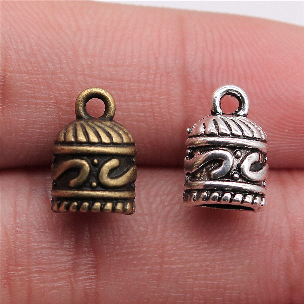 10个/包 12x8x8mm 多色锌合金材质 流苏帽 ABD-C