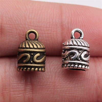 10个/包 12x8x8mm 多色锌合金材质 流苏帽 ABD-C11080