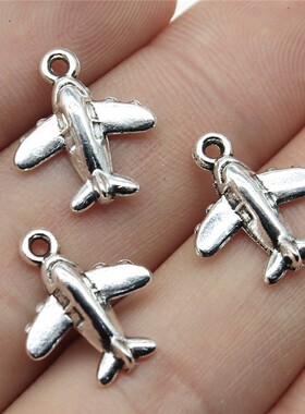 10个/包 15x13mm 多色DIY饰品配件飞机 客机 空中巴士吊坠