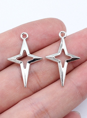 20个/包 27x17mm 多色锌合金材质 闪耀星星吊坠 ABD-C15159