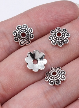 50个/包 10x10mm 多色 锌合金材质 花托 ABD-C16352