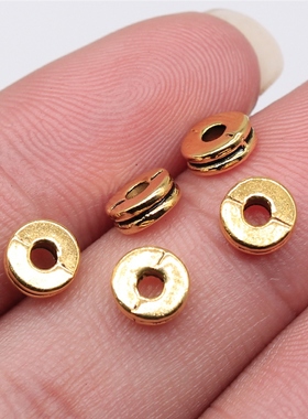 40个/包 6x3mm 多色DIY饰品配件小孔隔位珠 ABD-C14616