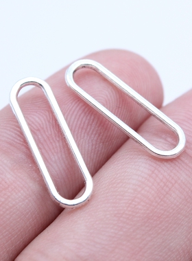 40个/包 6x20mm 多色 锌合金材质 椭圆环吊坠 ABD-C15927