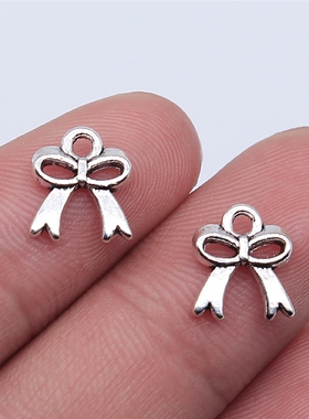 20个/包 11x9mm 多色复古饰品配件DIY 蝴蝶结吊坠 ABD-C14491