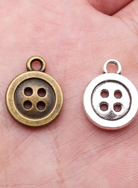 10个/包 16x12mm 多色DIY饰品配件 纽扣 扣子吊坠 ABD-C11139