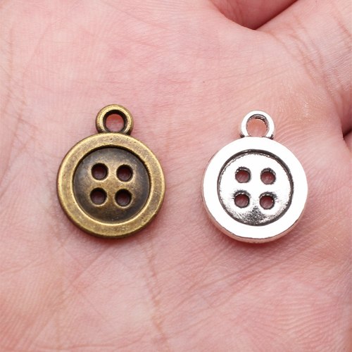 10个/包 16x12mm 多色DIY饰品配件 纽扣 扣子吊坠 ABD-C11139