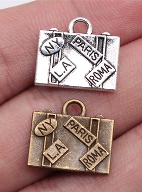 10个/包 17x15mm 多色DIY饰品配件 行李箱吊坠 ABD-C10923