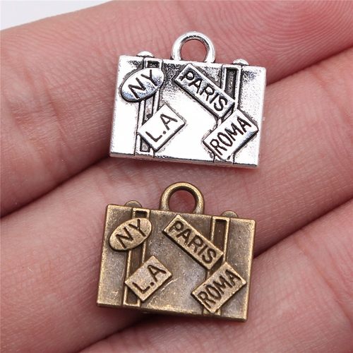 10个/包 17x15mm 多色DIY饰品配件 行李箱吊坠 ABD-C10923