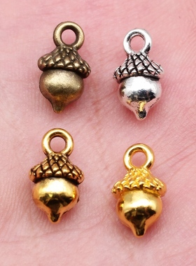 20个/包 13x7mm 多色DIY饰品配件 橡果吊坠 ABD-C10738