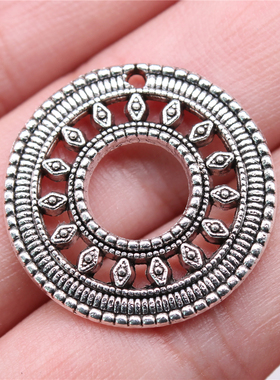 10个/包 26x26mm 多色DIY饰品配件圆环吊坠 ABD-C14104