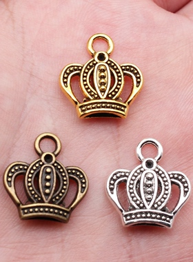 20个/包 16x15mm 多色锌合金材质 皇冠吊坠 ABD-C10157