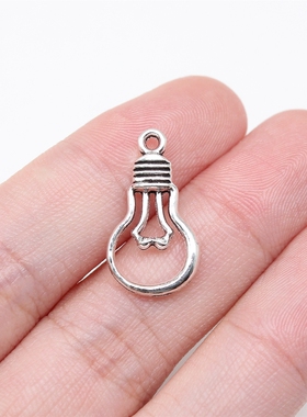 20个/包 21x12mm 古银色锌合金 手作配件 灯泡吊坠 ABD-C15870