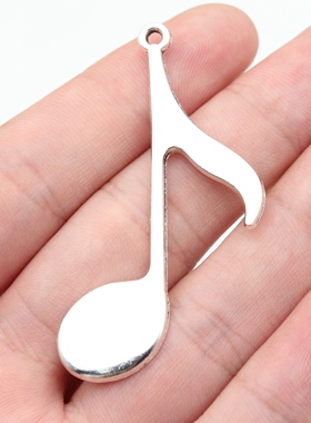 5个/包54x34mm古银色DIY饰品配件音符吊坠