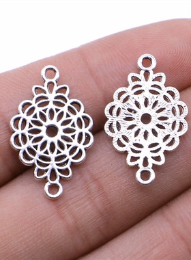10个/包 15x25mm 古银色 DIY饰品配件 花片连接件 ABD-C13315