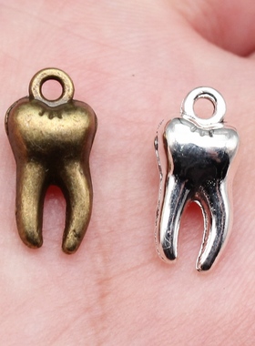 20个/包 16x8mm 多色DIY复古配件手作材料 牙齿吊坠 ABD-C15229