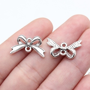 20个/包20x12mm古银色DIY饰品配件蝴蝶结连接件