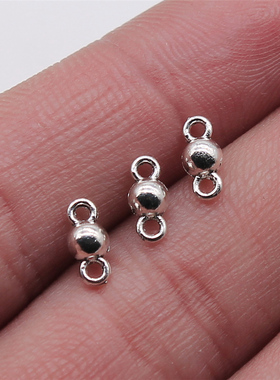 40个/包 4x8mm 多色 DIY饰品配件 圆球小挂坠连接件 ABD-C13775