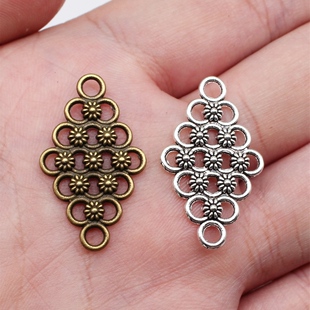 10个/包 29x17mm 多色DIY饰品配件 花片连接件 ABD-C10769