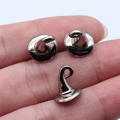 10个/包 10x10mm 多色锌合金材质 巫师帽吊坠 万圣节 ABD-C14531