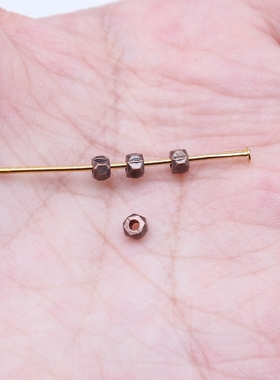 200个/包 3x3mm 多色锌合金材质 DIY饰品配件小孔珠 ABD-C13486