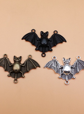 4个/包 30x48mm 多色锌合金材质 蝙蝠连接件吊坠 ABD-C15888
