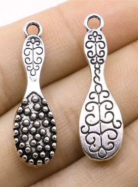 10个/包 10x33mm 多色锌合金材质 梳子吊坠 ABD-C13416