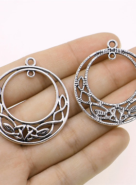5个/包 39x44mm 古银色 DIY饰品配件 凯尔特结吊坠 ABD-C13373