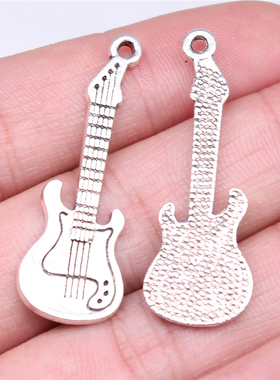 10个/包 41x14mm 古银色锌合金材质 电吉他吊坠 ABD-C15210
