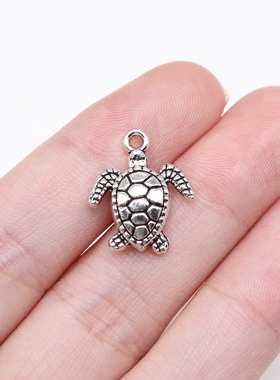 20个/包 17x15mm 古银色锌合金材质 海龟吊坠 ABD-C15797