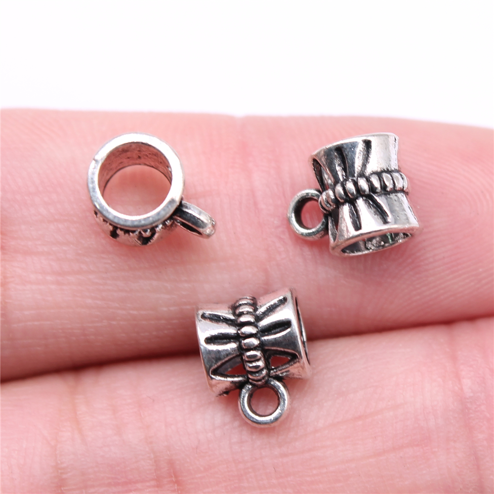 40个/包 10x7x7mm 古银色 配件手工DIY 三通挂头吊坠 ABD-C14998