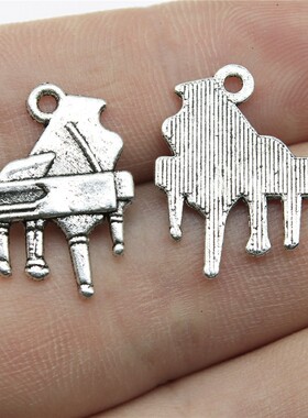 10个/包 21x16mm 多色 锌合金 DIY饰品配件 钢琴吊坠 ABD-C12434
