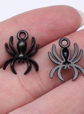 20个/包 15mm 多色锌合金材质 DIY饰品配件 蜘蛛吊坠 ABD-C12607