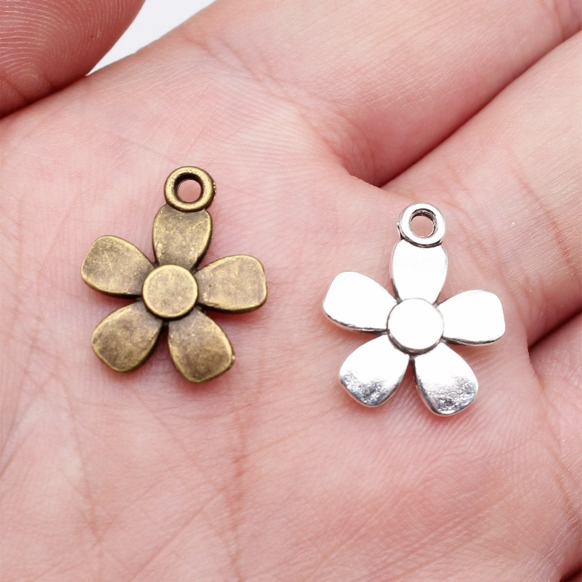 20个/包 17x14mm 多色DIY饰品配件 花朵吊坠 ABD