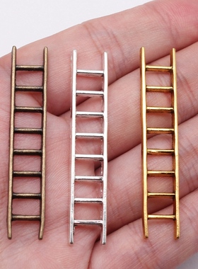 10个/包 51x10mm 多色锌合金材质 梯子吊坠 ABD-C10543