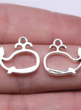 10个/包 16x19mm 多色DIY饰品配件鲸鱼吊坠 ABD-C11787