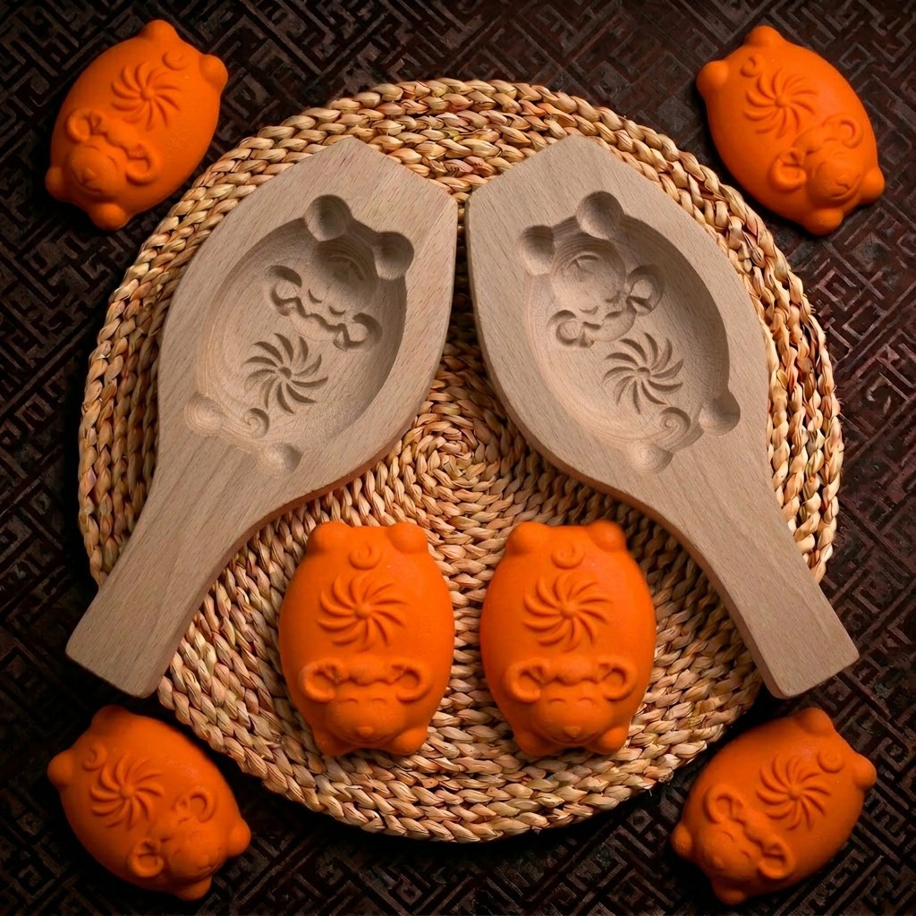小羊木质模具立体卡通花馍馒头八爪章鱼月饼宝宝辅食面食烘焙木模