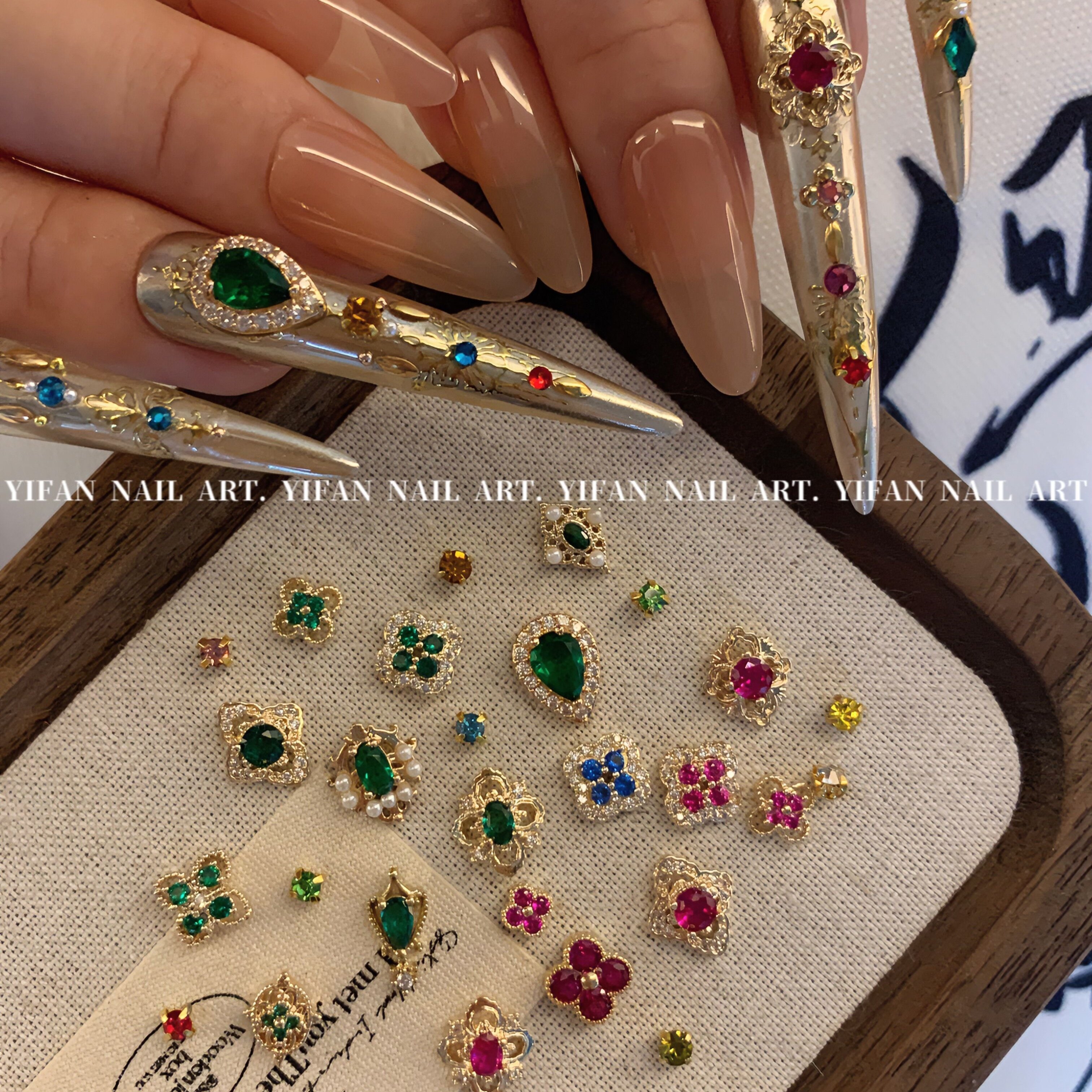 YIFANNAIL【甄嬛护甲】熹妃回宫美甲饰品素材 奢华宫廷风布契拉提,彩妆/香水/美妆工具,美甲工具,淘宝优惠券,粉丝福利购,淘宝优惠卷