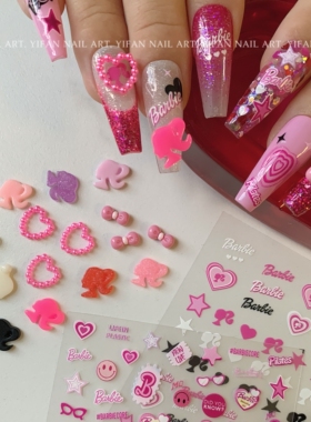 YIFANNAIL「辣妹芭比」卡通公主梦幻甜心芭比美甲贴纸 J144M50A48