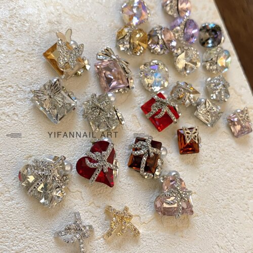 绑带礼物爪子圣诞礼物盒美甲