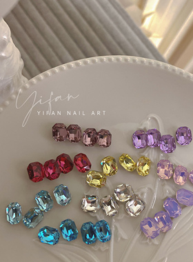 YIFANNAILL高定aaa 新品肥八角美甲钻 超闪多切面尖底堆钻K21