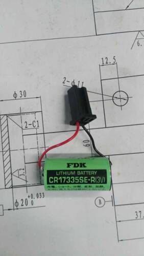FANUC 发那科电池 CR17335SE-R  3V FDK 带黑色插头