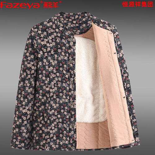 驼绒棉简约棉衣宽松版棉服加大码