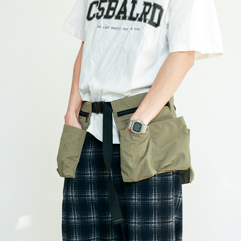 半身短围裙男女腰包防泼水耐磨耐脏大口袋围腰饭店餐饮专用工作服