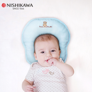 日本原装西川 奢华升级款甜甜圈婴儿定型枕 小号 0~3个月