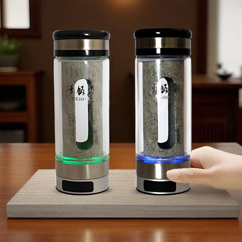 麦饭石富氢杯水素水智能电解便携