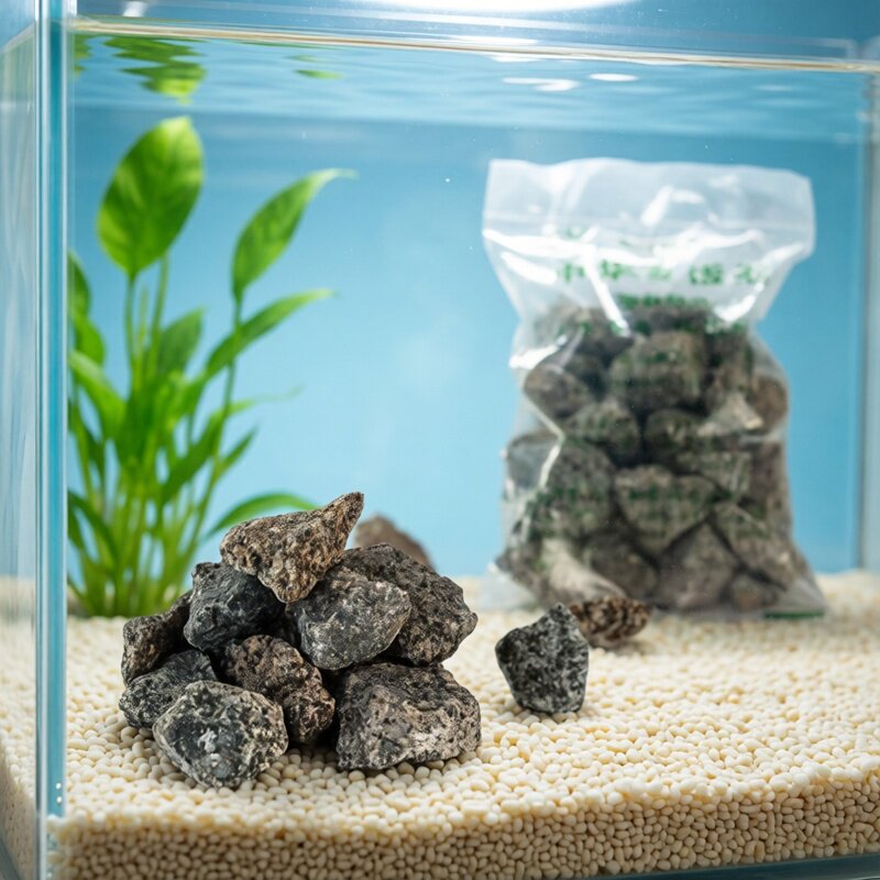 内蒙中华麦饭石颗粒净水原矿滤材设备水族鱼缸过滤材料原石