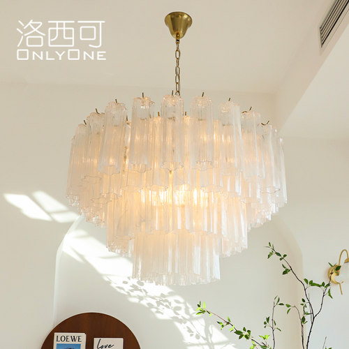 法式复古客厅MURANO玻璃吊灯